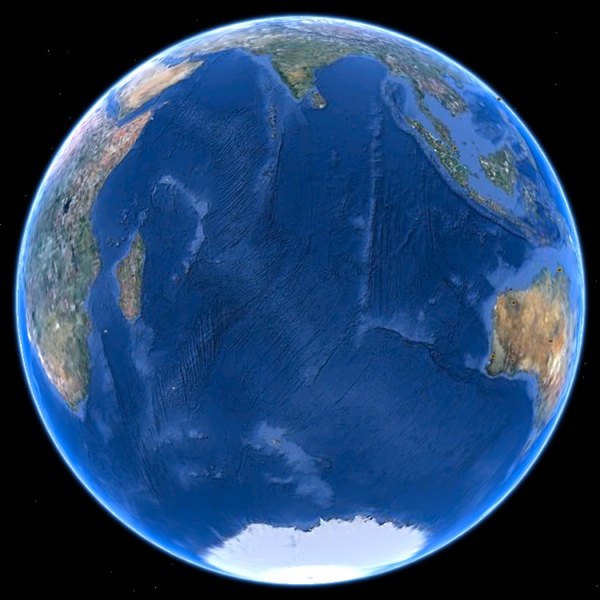 インド洋 - Google Earth