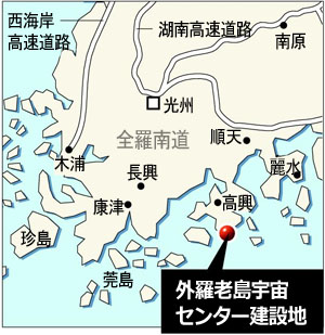 韓国のロケット打ち上げ基地